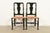An outstanding pair of Early American or Queen Anne style side chairs or dining chairs By Eldred Wheeler USA, Late 20th...