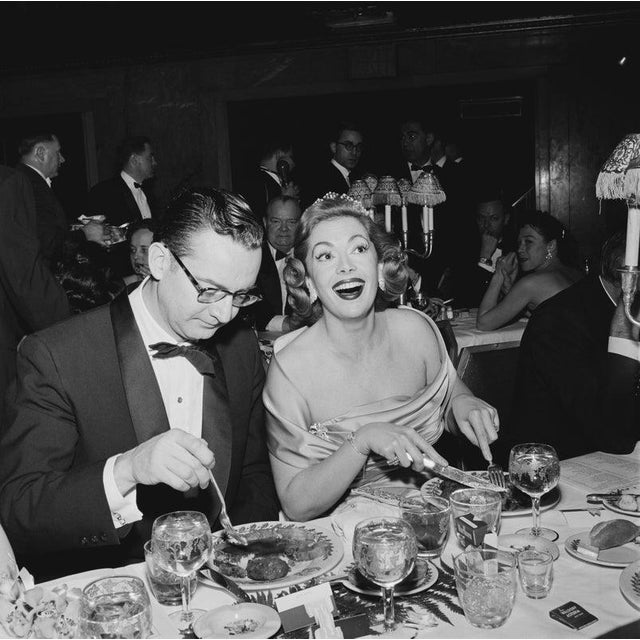 1956 Emmy Awards American television personality Steve Allen (1921 - 2000) and his wife, actress Jayne Meadows (1919 -...