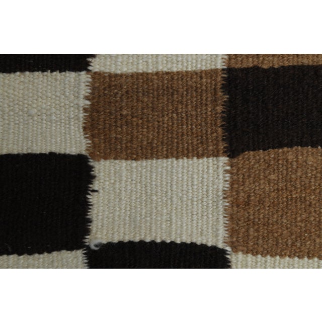 1970s Vintage Turkish Oushak Handmade Wool Cotton Beige Runner Rug For Sale - Image 9 of 11