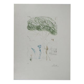 Salvador Dali, Nude, Under the Umbrella Pine, 1970, Engraving For Sale