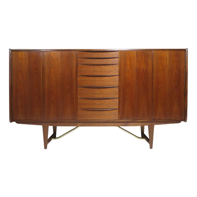 Kurt Østervig Mid-Century Teak Sideboard for Brande Møbelfabrik, Denmark, 1956, Attributed For Sale