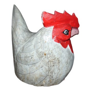 Vintage Wooden Rooster, 1950s For Sale