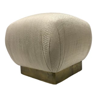1980s Marge Carson Pouf Ottoman For Sale
