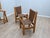 Trestle Beech Writing Desk with Leather Chairs, Italy, 1970s, Set of 3 For Sale - Image 12 of 17