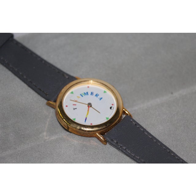 Unisex wrist watch Men Women Accessories Leather wrist Old new Dimensions: Diameter 1.1" / 3 cm This piece has an...