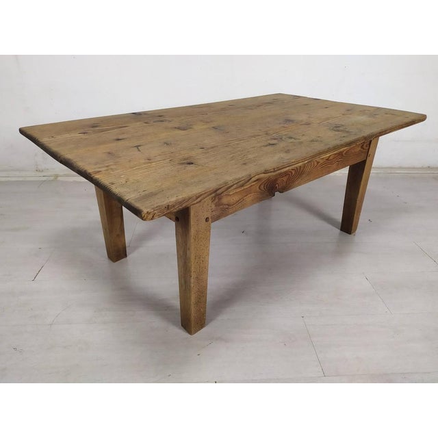 Vintage Fir Farm Table For Sale - Image 4 of 18