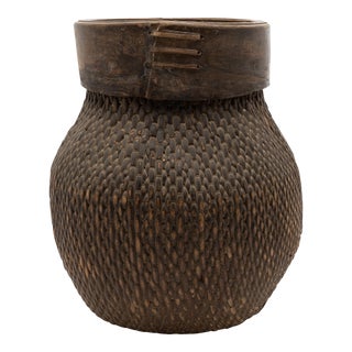 1900 Chinese Woven River Basket For Sale