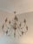 French Provincial French Provincial Style Painted Iron & Crystal Twelve-Light Chandelier For Sale - Image 3 of 6