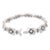 Art Deco 18kt Solid White Gold Diamond and 10.90 Ct Blue Sapphire Bracelet For Sale In New York - Image 6 of 12