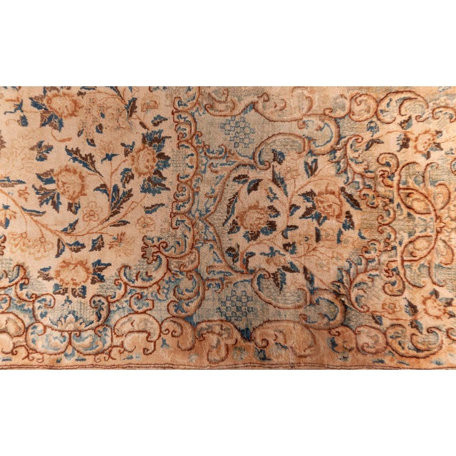 Early 20th Century Antique Persian Kirman Handmade Wool Rug For Sale - Image 5 of 8