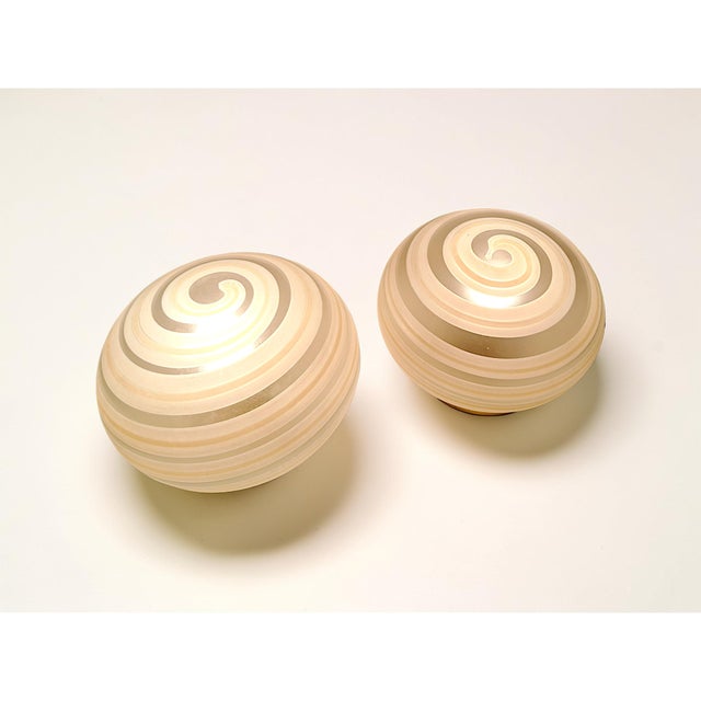 Spiral Murano Glass Lamps from Manifattura di Murano, 1970s, Set of 2 For Sale - Image 11 of 15