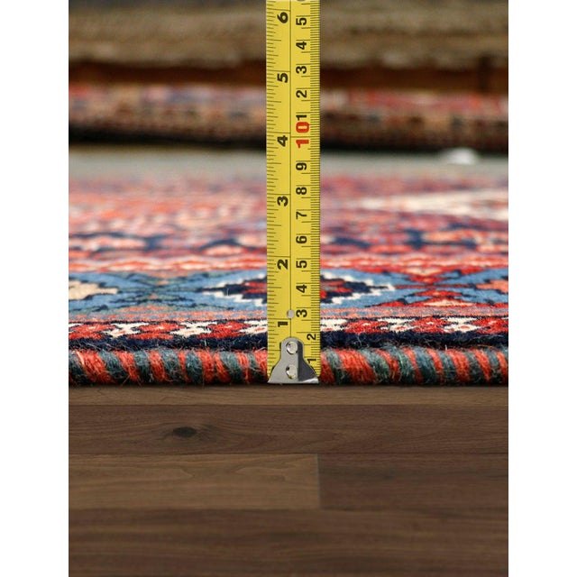 Pasargad Home Yalameh Navy Wool Area Rug, 2' 9'' X 9' 9'' For Sale - Image 4 of 4