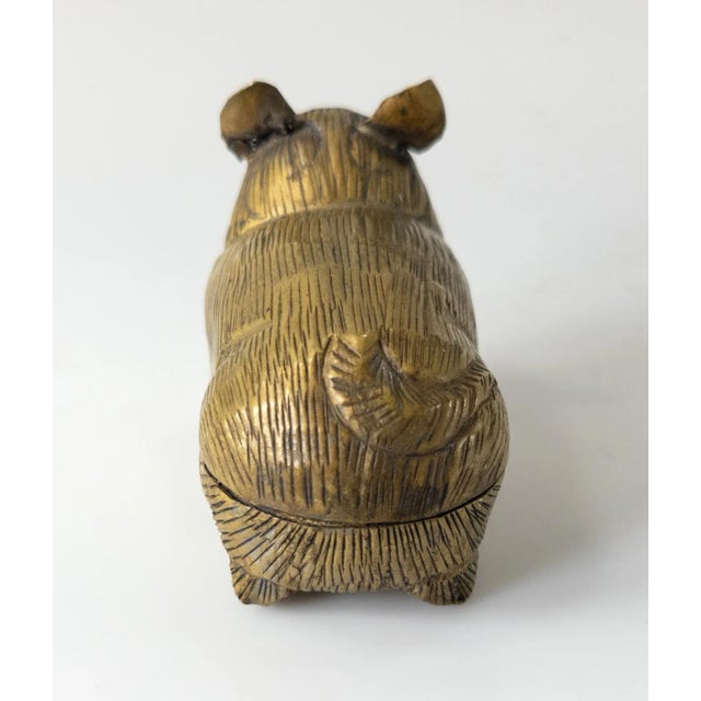 Traditional Early 20th Century South East Asian Repousse Brass Betel Leaf Nut Box For Sale - Image 3 of 9