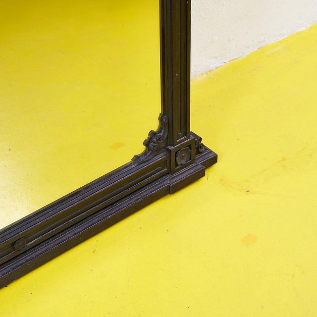 Glass Antique Mirror with Decorations For Sale - Image 7 of 11