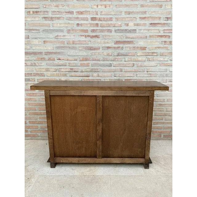 19th Century Catalan Spanish Baroque Credenza or Buffet with Two Drawers in Carved Walnut For Sale - Image 18 of 18