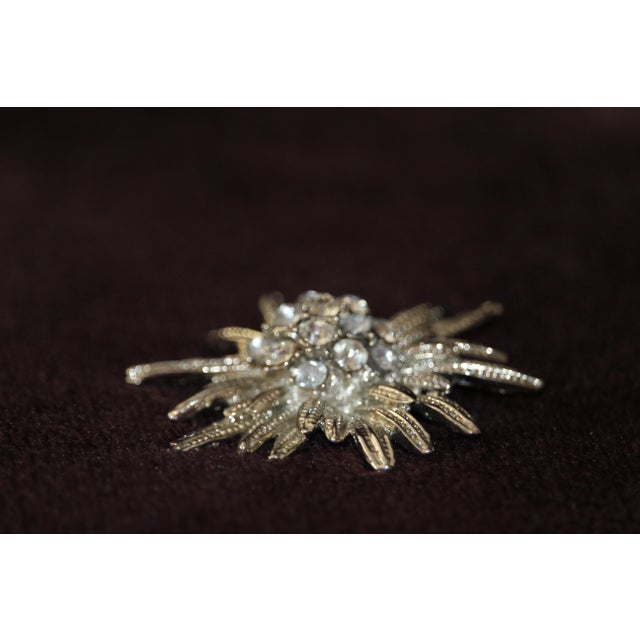 Edelweiss Flower Brooch, 1990s For Sale - Image 4 of 7