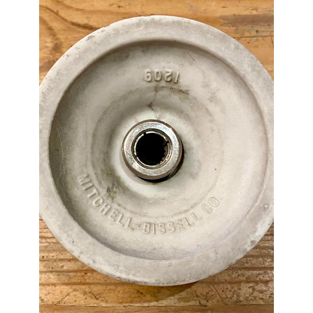 Early 20th Century Porcelain Bathroom Faucet Cross Handles and Escutcheons, Set of 3 For Sale - Image 10 of 11