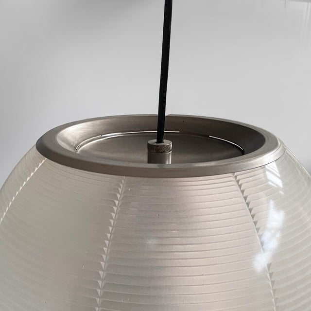 Mid-Century Modern Italian Glass and Metal Feltre Chandelier by Ignazio Gardella for Greco, 1960s For Sale - Image 14 of 16