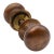 Antique Dark Plain Bronze Passage Door Knob Set For Sale
