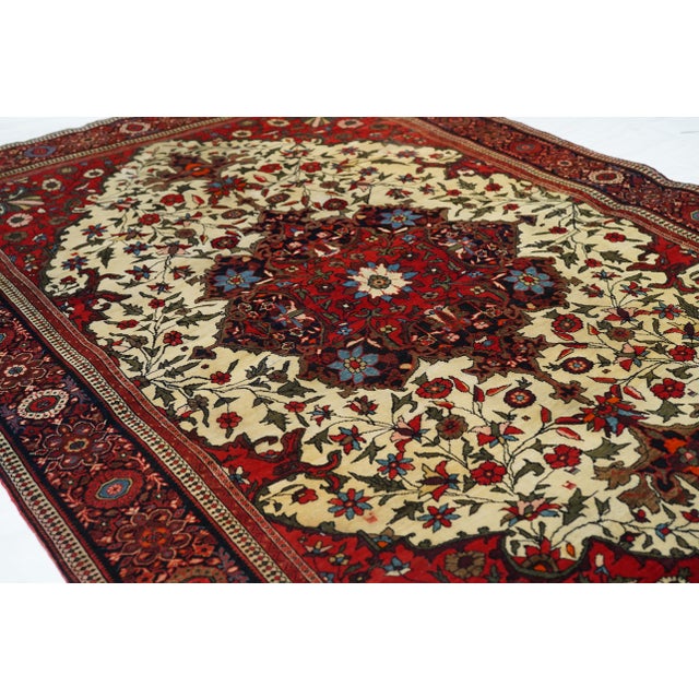 Antique Farahan Sarouk Rug 4'3'' X 6'4'' For Sale - Image 9 of 9