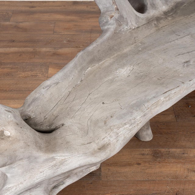 Mid Century Organic Teak Root Large Bench For Sale - Image 6 of 14