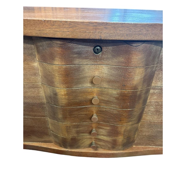 Mid-Century Lane Walnut Cedar Chest With Waterfall Front For Sale In Greensboro - Image 6 of 10