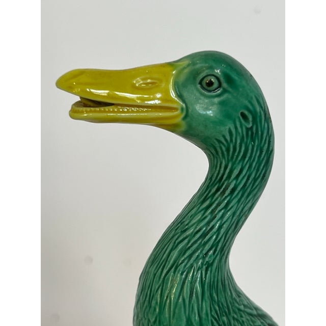 Vintage Republic of China Mandarin Pottery Duck Figurine For Sale In Chicago - Image 6 of 12