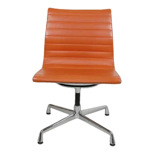 Cognac Leather EA-105 Chair by Charles Eames for Vitra, 2000s