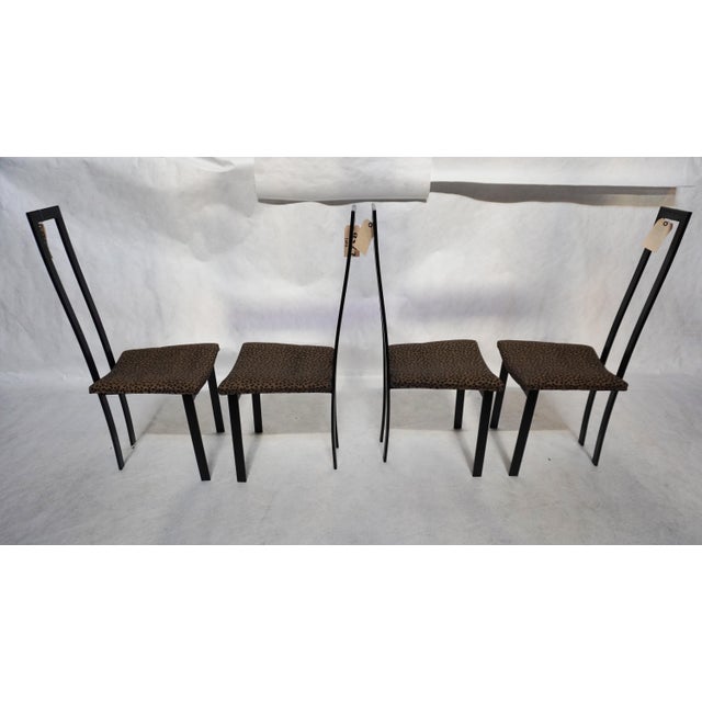 Mid 20th Century Set of Skinny Back Postmodern Dining Chairs in the Style of Maurizio Cattelan For Sale - Image 4 of 18