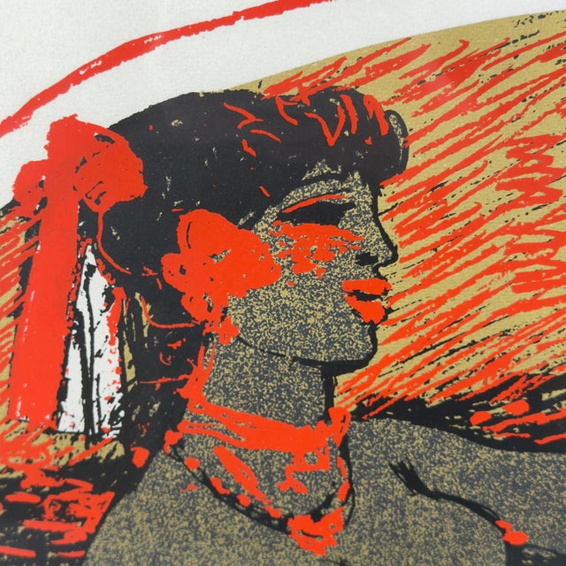Salvatore Fiume, Odalisque Woman, Silkscreen, 1950s For Sale - Image 5 of 12