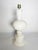 The lampshade is not included ! Elegant French alabaster table lamp dating from the 1980s, featuring a sculptural...