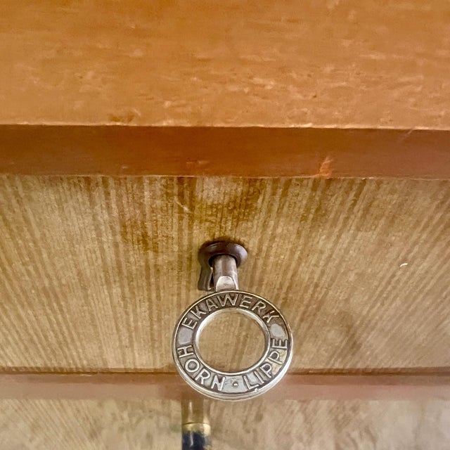 Wood Vintage Desk with Blue Formica Table Top from Ekawerk, 1950s For Sale - Image 7 of 11