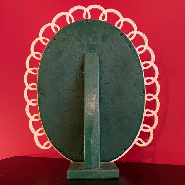 1940's Wooden Tabletop Mirror For Sale In Los Angeles - Image 6 of 7