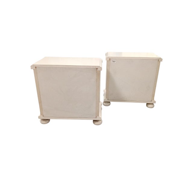 1960s Vintage White Bedside Tables, 1960s, Set of 2 For Sale - Image 5 of 5