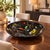 Massive Vintage Black Art Glass Millefiori Murrine Centerpiece Bowl 20.25" Measurements: 20.25"R x 3.75"H (51.44cm x...