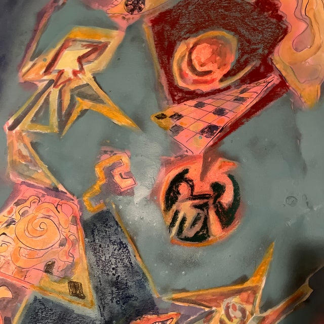 Original painting/drawing/pastel on paper signed bottom right unframed 18 x 24