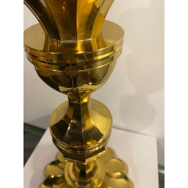 Vintage Mid-Century Art Deco Style Brass Table Lamp For Sale - Image 4 of 6