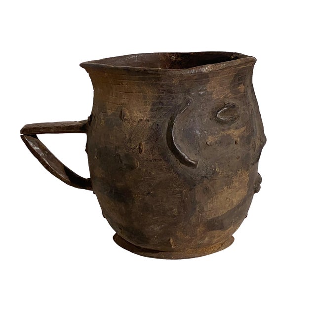 Brown African Tribal Kuba Wooden Cup Figural Head For Sale - Image 8 of 8