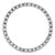 0.47ctw Diamond Eternity Circle Pendant 14k White Gold Floating Drop For Sale