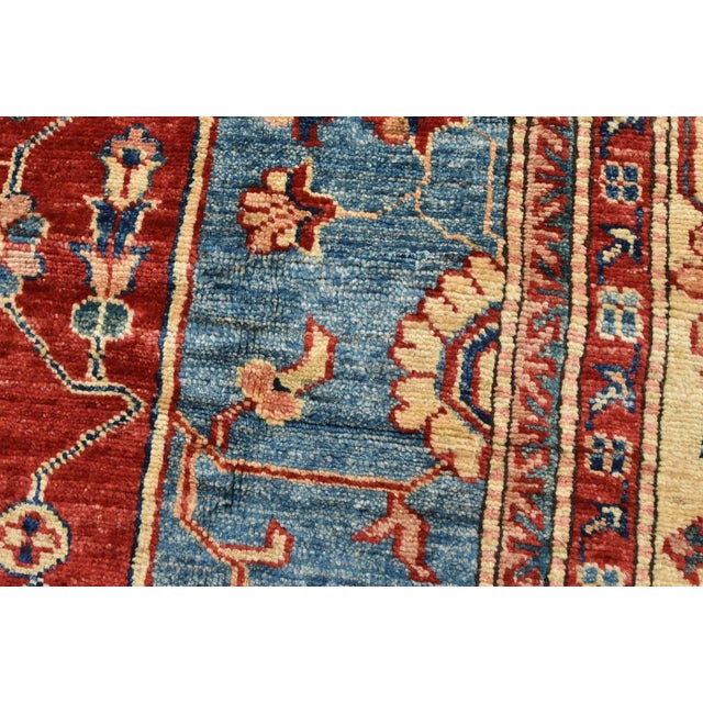 Red Fine Kazak Rug 5’9” X 9’4” Red Wool Traditional Hand-Knotted Carpet For Sale - Image 8 of 15