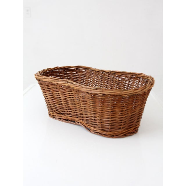 Vintage Wicker Basket For Sale - Image 10 of 11