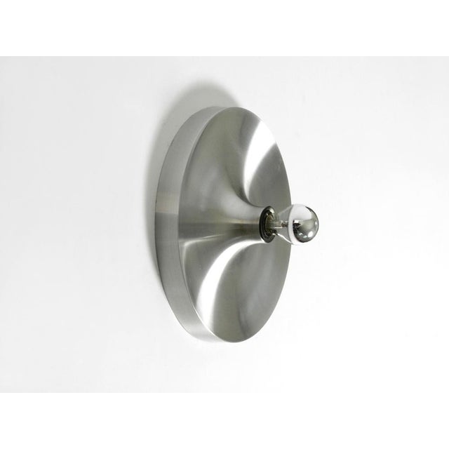 Large Space Age Pop Art Round Aluminum Ceiling or Wall Lamp, 1960s For Sale - Image 4 of 18