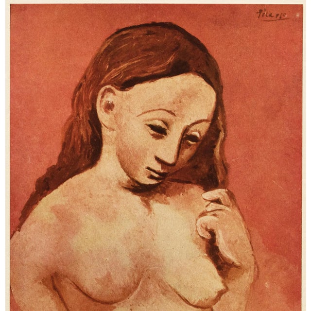 Portraiture 1948 After Pablo Picasso "Woman With Long Hair", First Edition Period Offset Lithograph For Sale - Image 3 of 10
