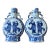 Late 19th Century Qing Dynasty Chinese Blue & White Porcelain Miniature Moon Flask Vases - Pair For Sale