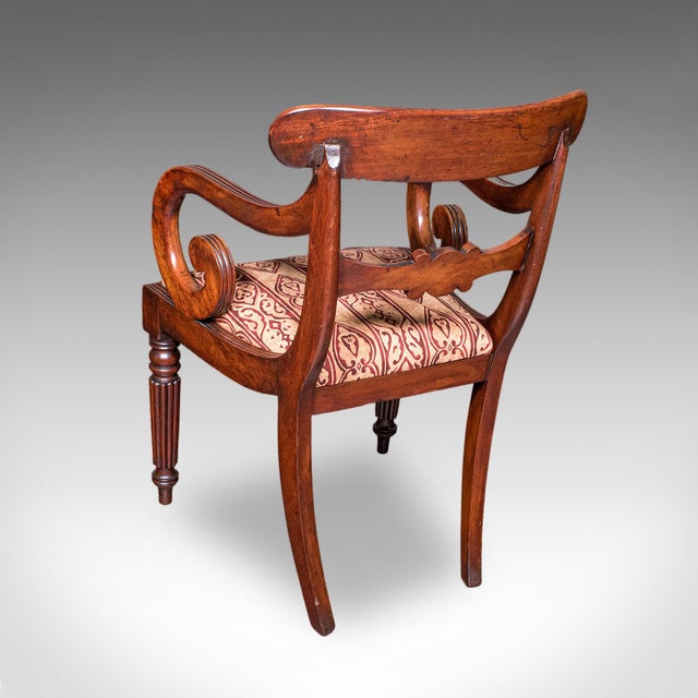 Pair of Antique Morning Room Elbow Chairs, English, Reception Seat, William IV For Sale - Image 4 of 12