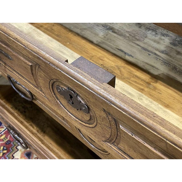 18th Century Louis XV Walnut Chest of Drawers with Grey Top For Sale - Image 14 of 18