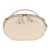 Cream Calfskin CD Signature Oval Crossbody Camera Bag For Sale