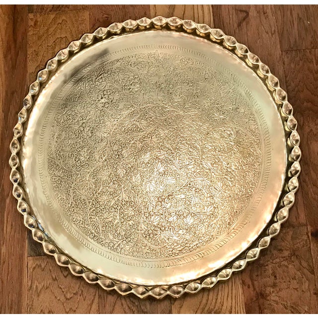 Vintage Mid Century Brass Wall Hanging Tray Chairish