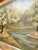 Vintage Oil Painting Landscape Father Son Fishing River Impressionist on Canvas For Sale - Image 14 of 15
