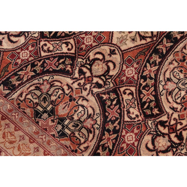 Shabby Chic 1990's Renaissance Black/Rust Wool Rug - 8'0'' X 10'4'' For Sale In New York - Image 6 of 9